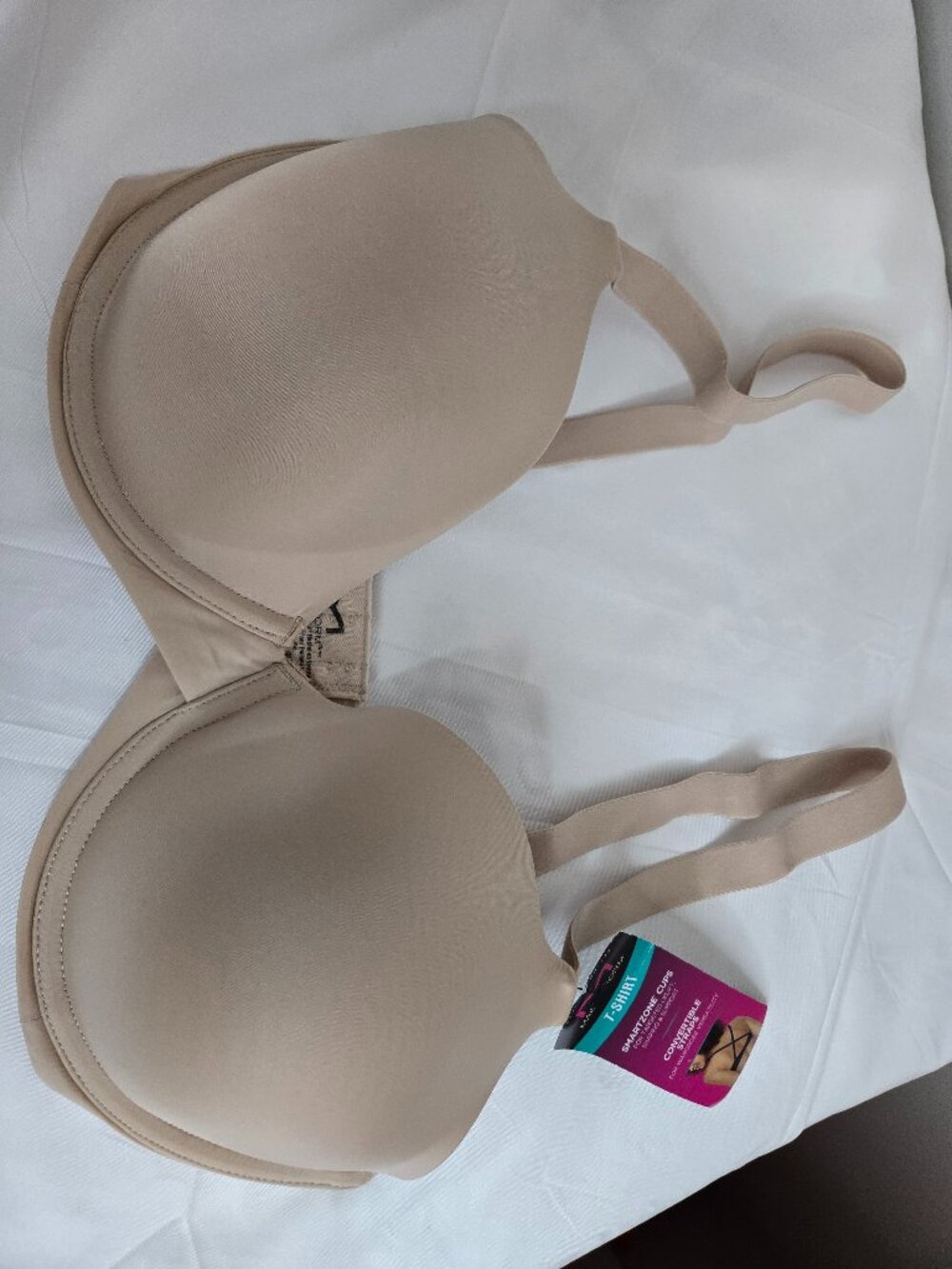 Maidenform 34D tan smartzone cup t-shirt bra convertible straps DM7543